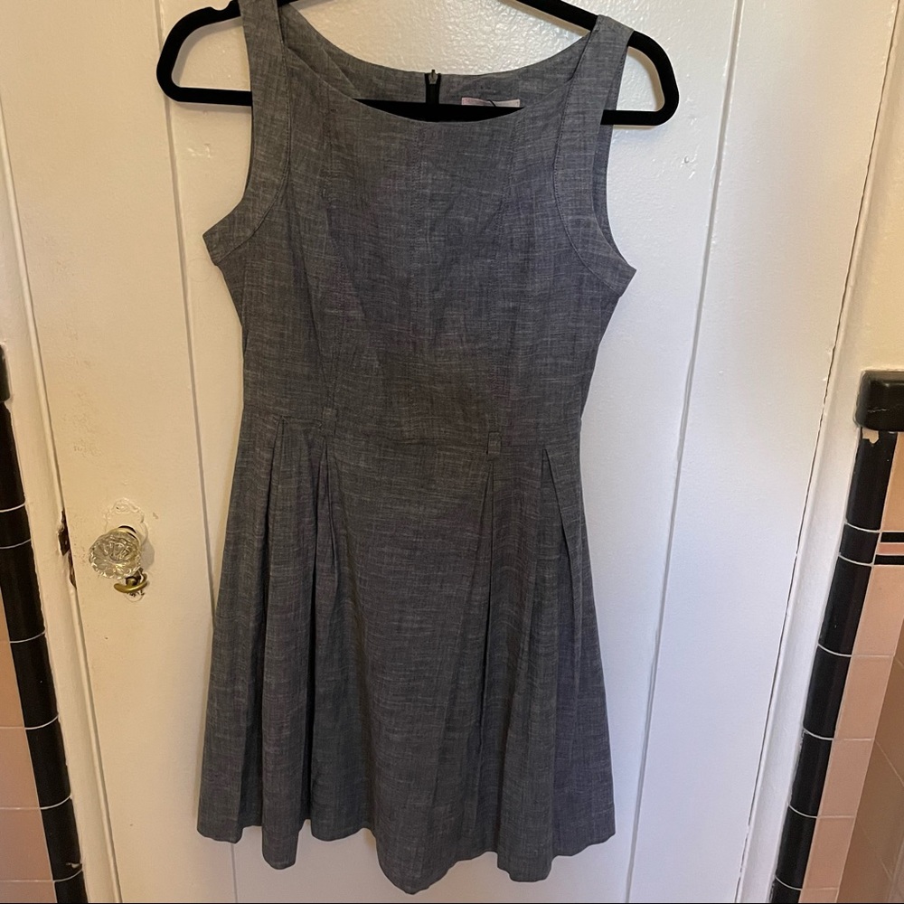 MONTEAU Gray Tailored Boat Neck A-Line Dress